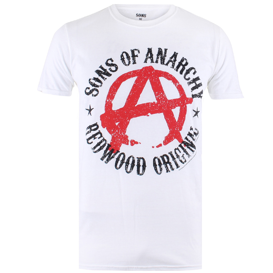 Sons Of Anarchy Mens Anarchy T Shirt White Merchandise Zavvi