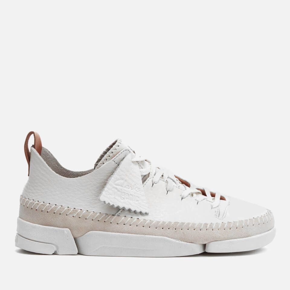 clarks ladies leather trainers