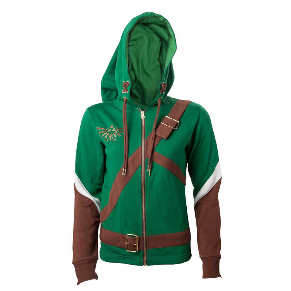 Zelda Women's Link Cosplay Hoody Green Nintendo Official UK Store