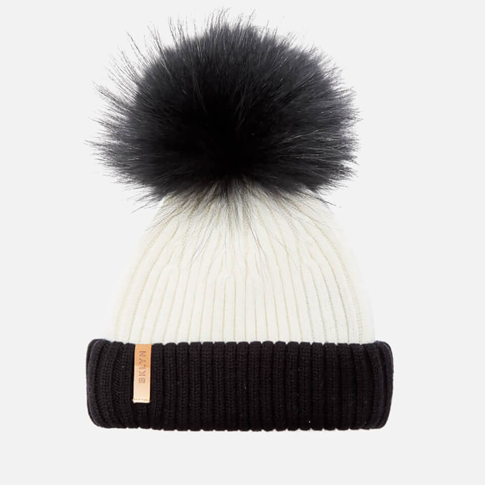 pom pom furla Merino Pom Black   Wool Pom White/Black Women's with Hat BKLYN