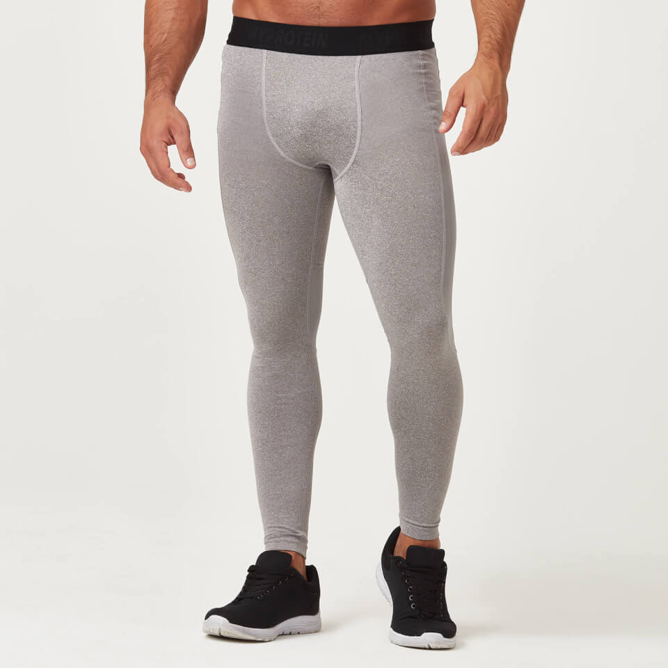 Buy Men's Charge Compression Performance Tights Grey Marl MYPROTEIN™
