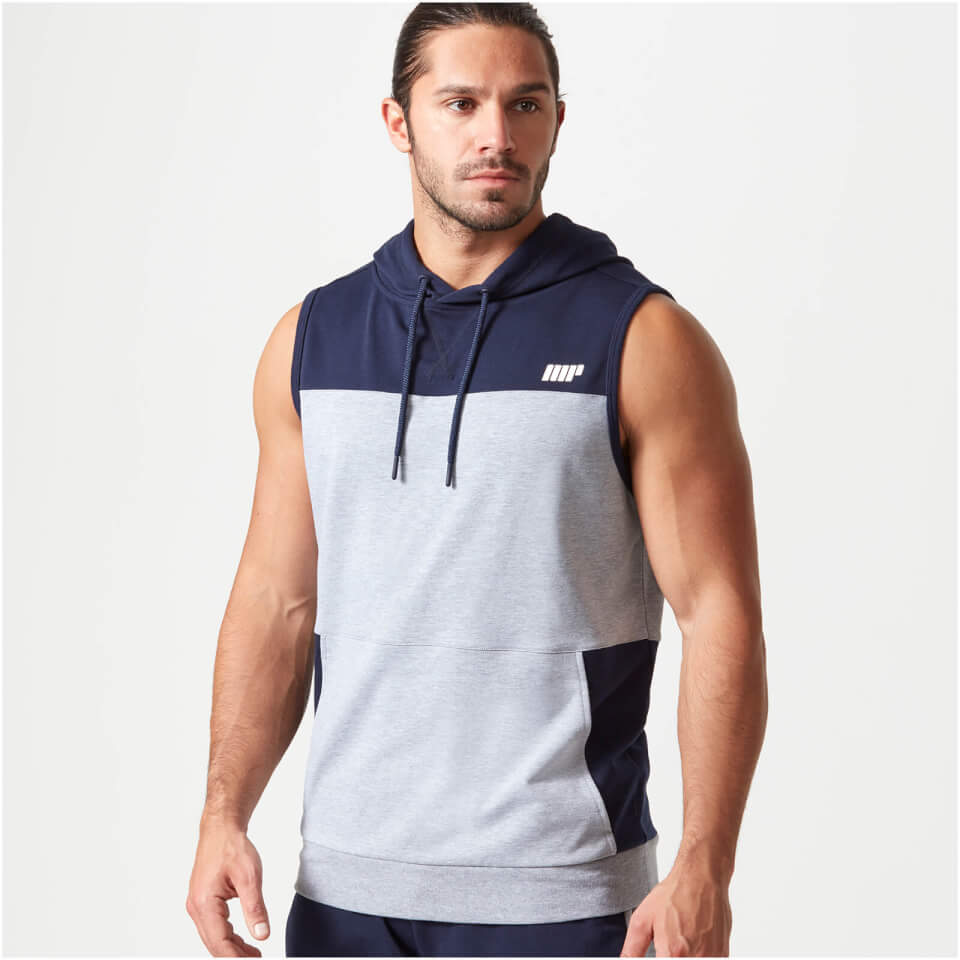 Where to buy sleeveless hoodie Great warm up sleeveless hoodie for the gym The ut is trim and is definitely made for us muscular guys which is NICE! I like mine in black since it This sleeveless hoodie with side vents looks great on me, is light and can tossed into a gym bag without taking up the much valued real estate of you bag.