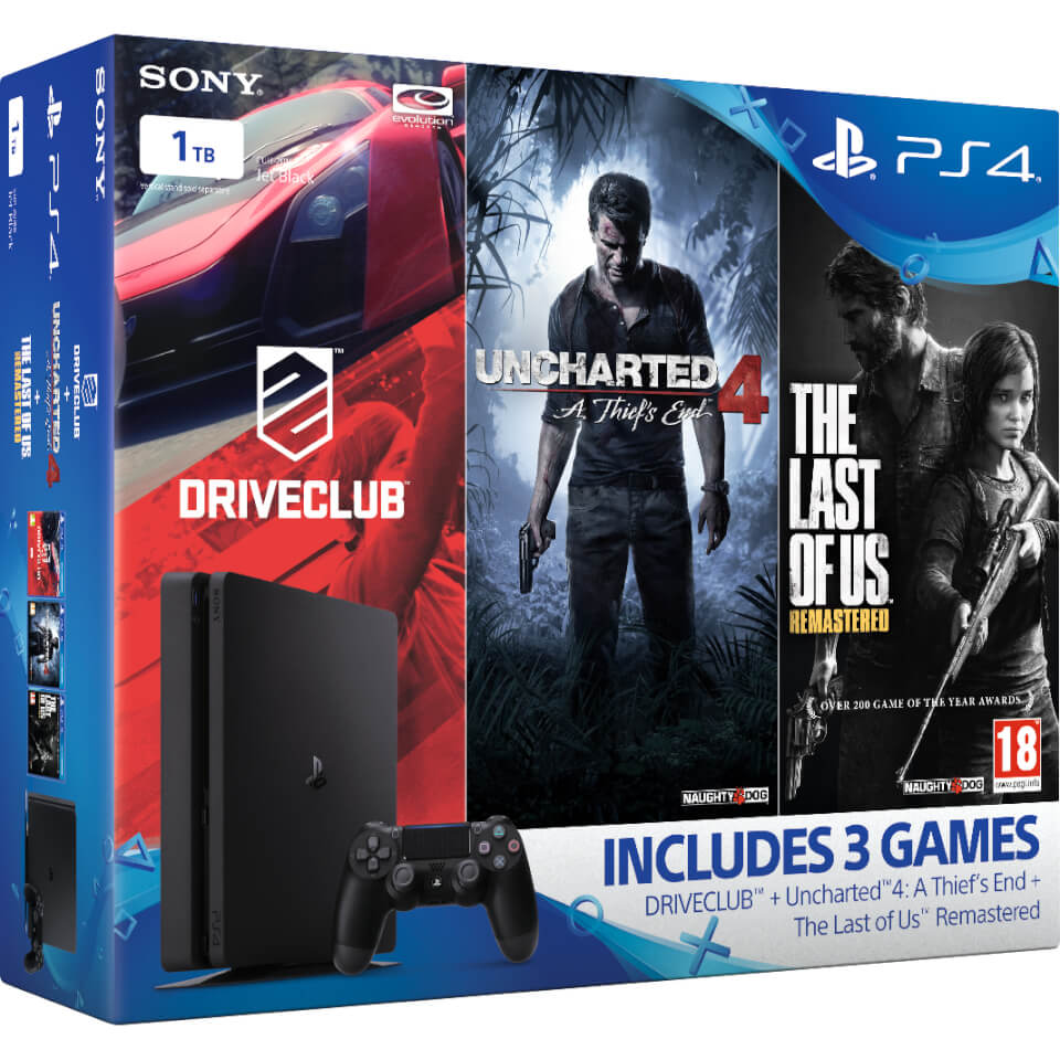 PLAYSTATION 4 Slim with Uncharted 4, & The Last