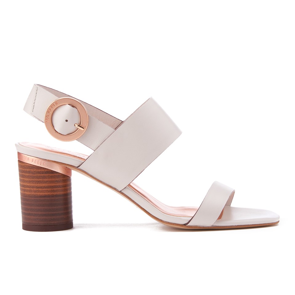ted baker grey suede barely there block heeled sandals