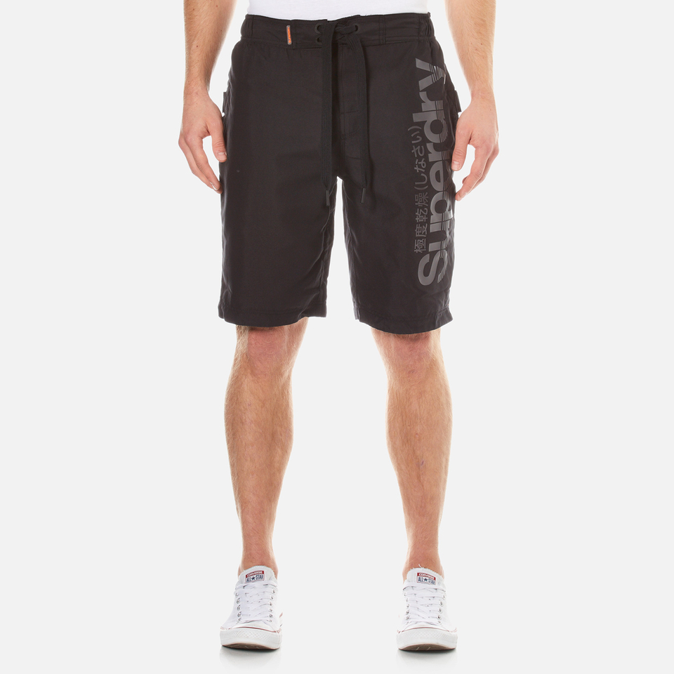 Superdry Men's Superdry Boardshorts Black Mens Clothing