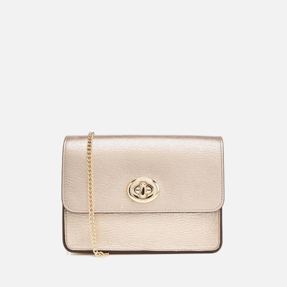 Coach Women&#39;s Turnlock Chain Cross Body Bag - Platinum - Free UK Delivery over £50