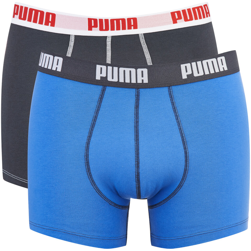 Puma Men's 2 Pack Basic Boxers - Navy/Blue Mens Underwear | Zavvi