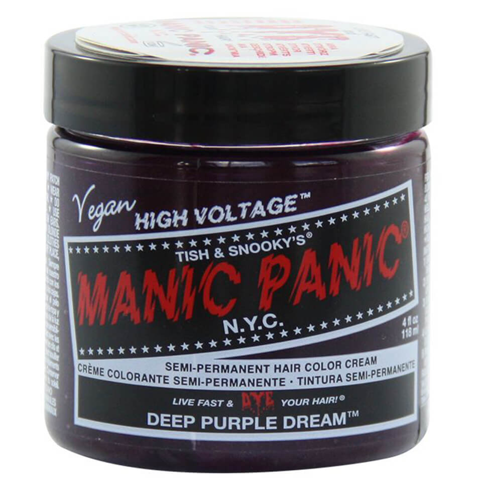 Manic Panic Semi-Permanent Hair Color Cream - Deep Purple ...