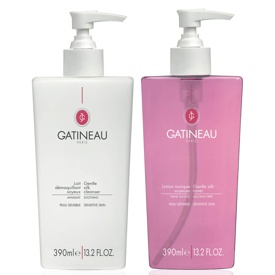 Gatineau Bumper Size Gentle Silk Cleanser and Toner Duo 2 x 400ml (Worth £64) Free Shipping