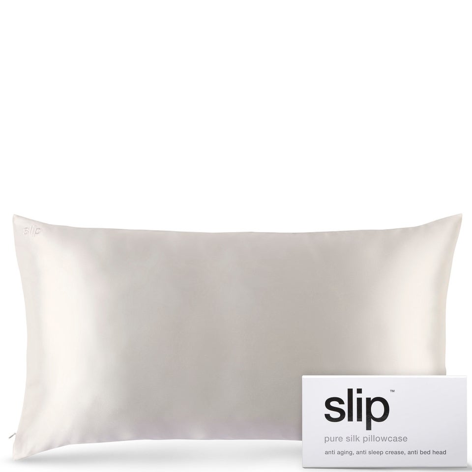 Slip Silk Pillowcase - King White/Off-white