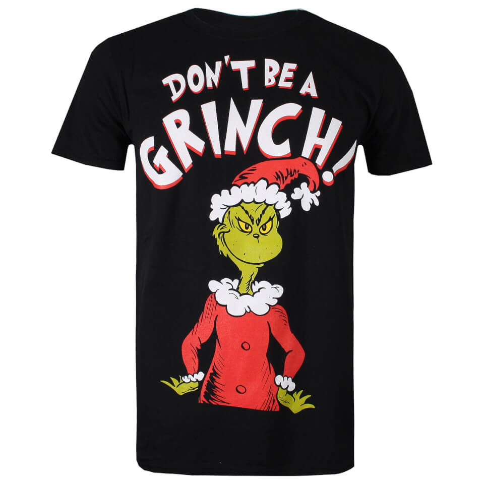 The Grinch Men's Don't Be A Grinch T-Shirt - Black Merchandise - Zavvi UK