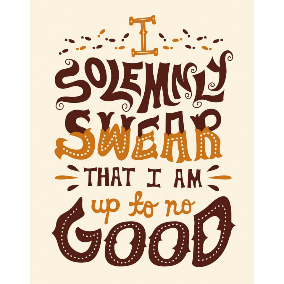 Harry Potter 'I Solemnly Swear' Art Print | IWOOT