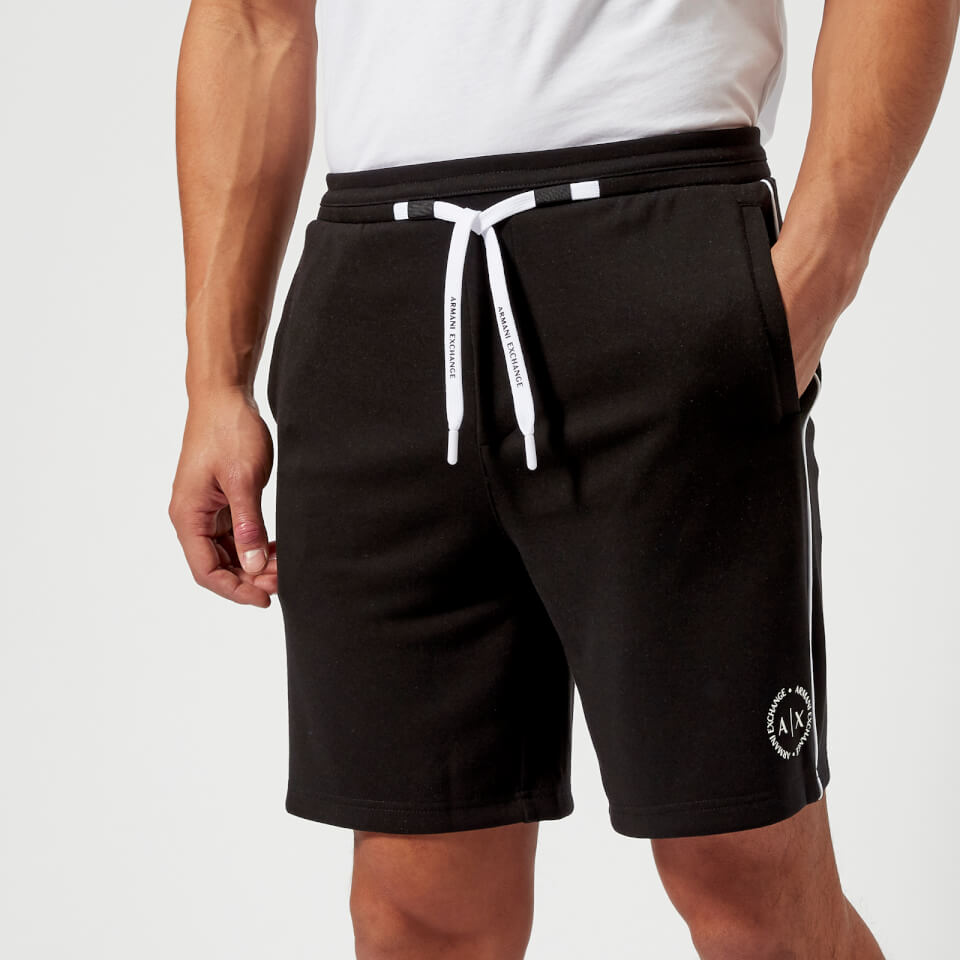 Armani Exchange Men's Fleece Shorts - Black Mens Clothing | TheHut.com