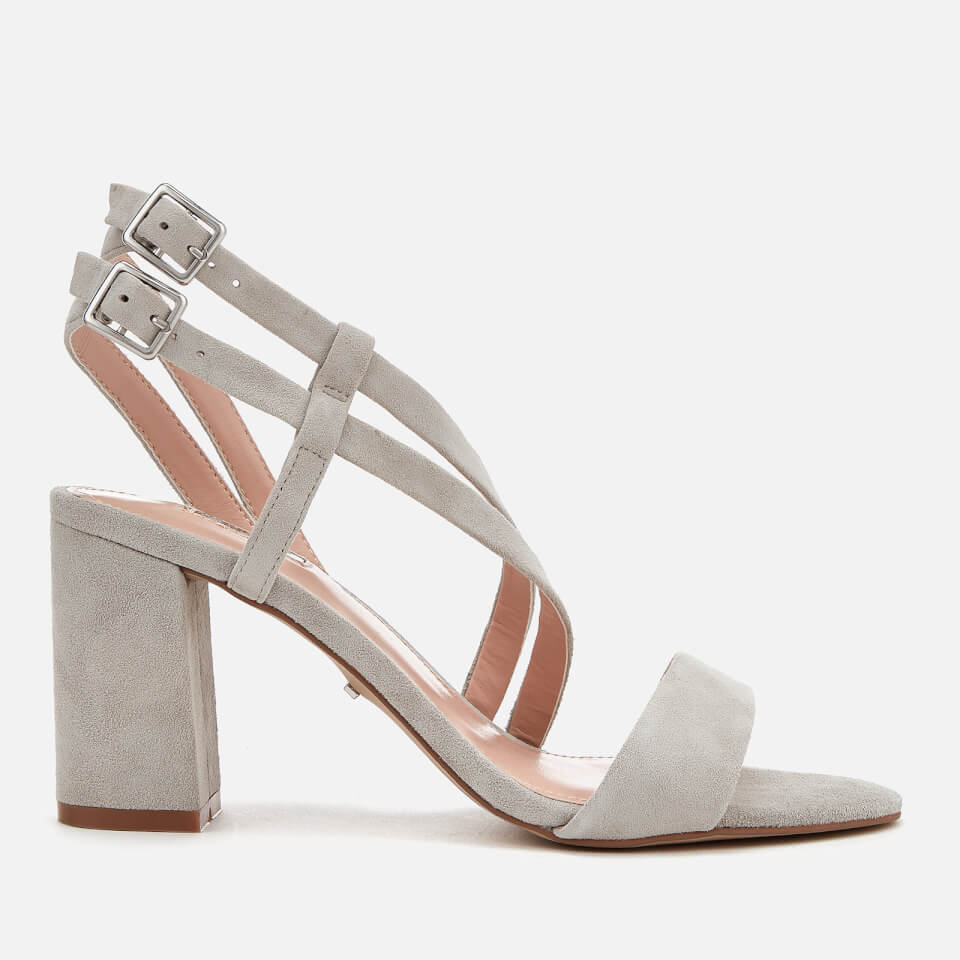 Carvela Women's Group Suede Block Heeled Sandals - Grey Womens Footwear ...