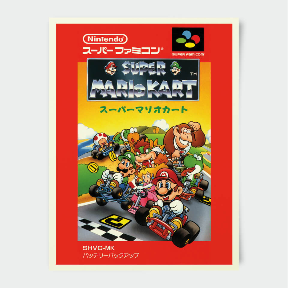 Nintendo Super Famicom Mario Kart Print