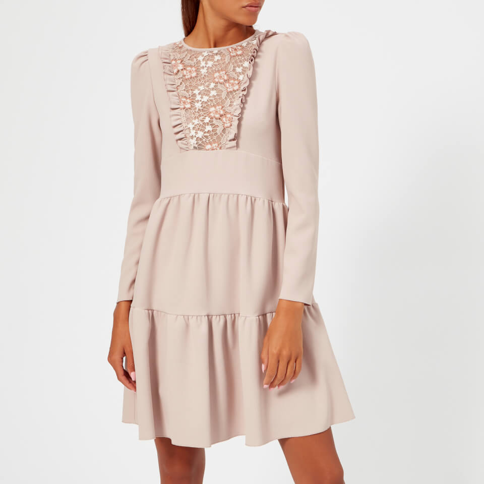 See By Chloé Women's Lace Dress - Bark Grey - Free UK Delivery Available