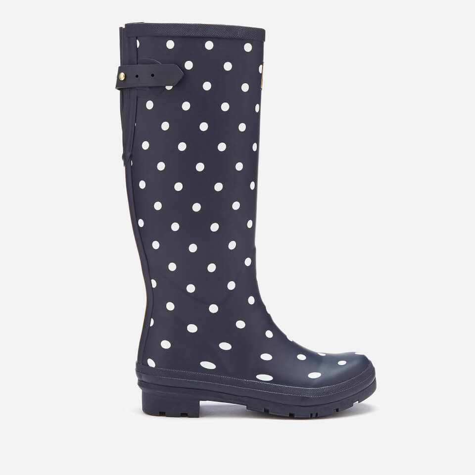 Joules Women's Welly Print Back Adjustable Tall Wellies - French Navy ...