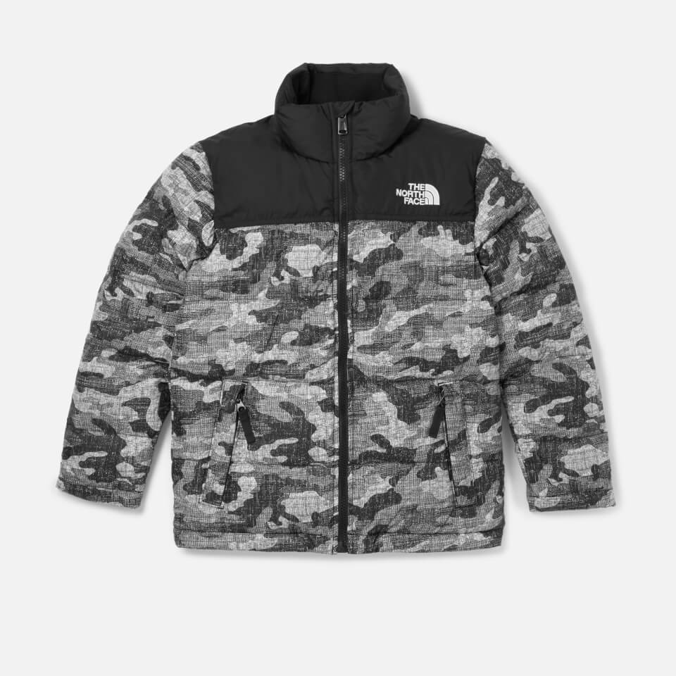 north face white camo jacket