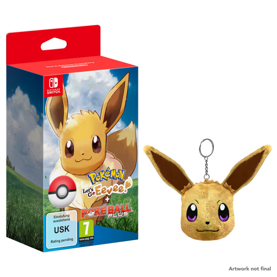 Pokémon: Let's Go, Eevee! + Poké Ball Plus Pack + Eevee ...