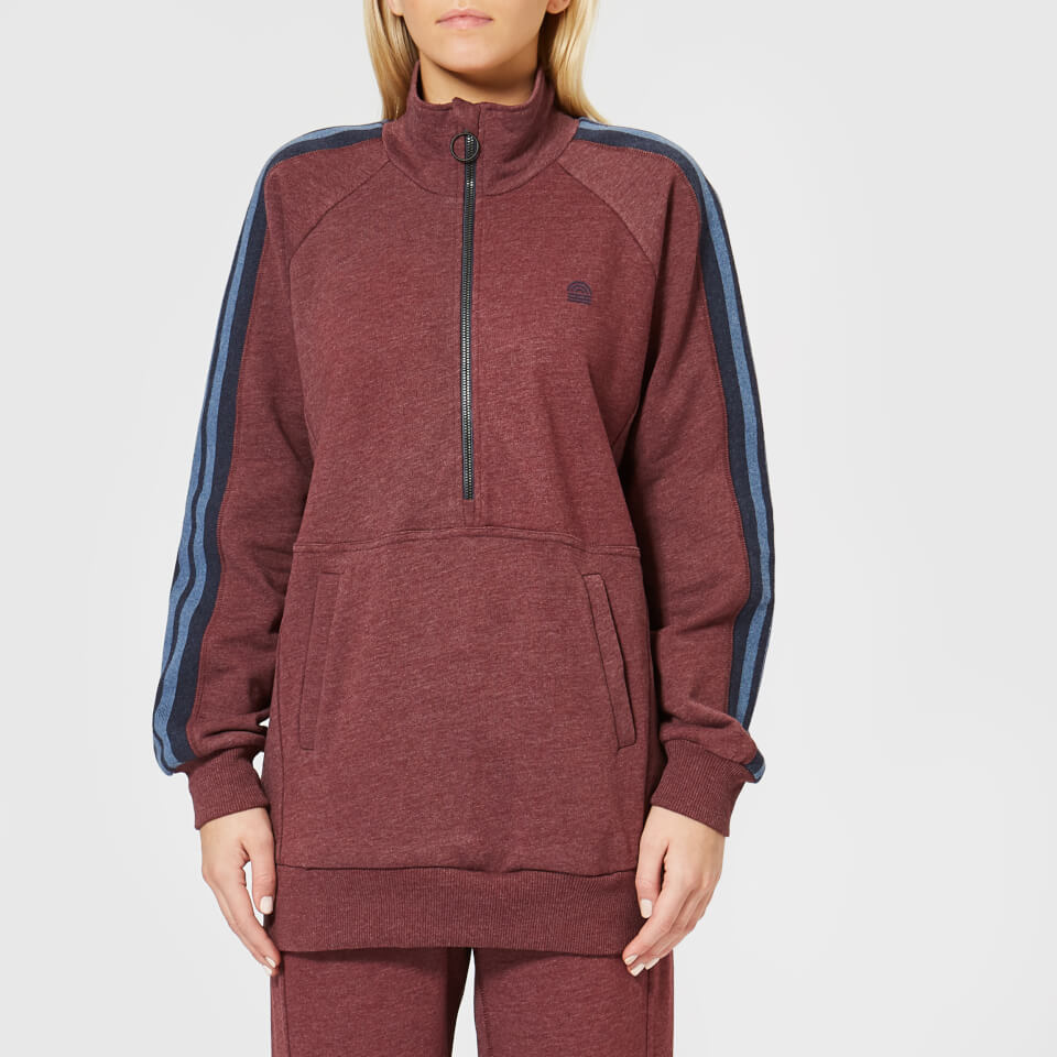 LNDR Women's Athletics Jumper Burgundy Marl Free UK Delivery Available