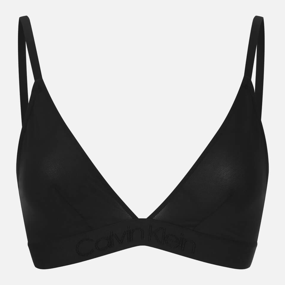 Calvin Klein Women's Triangle Unlined Bra Black Free UK Delivery