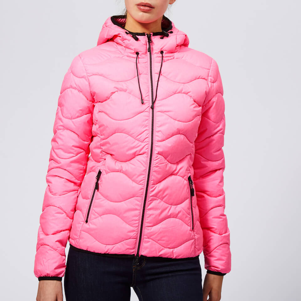 Superdry Women's Astrae Quilt Padded Jacket - Fluro Pink Womens ...