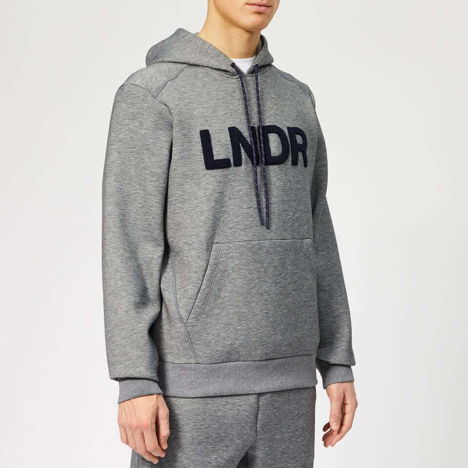 LNDR Men’s Tech-Preme Hoodie - Grey Marl - Free UK Delivery Available