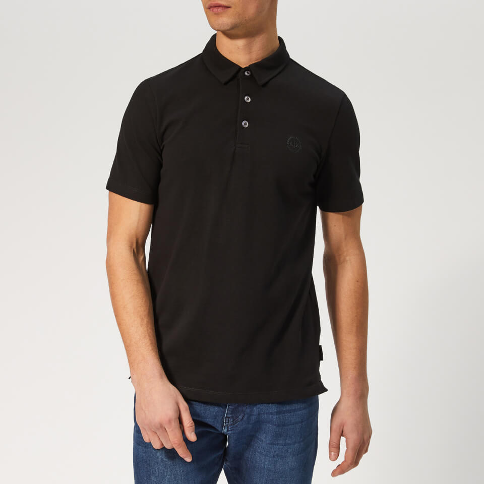 Armani Exchange Men's Small Logo Polo Shirt - Black Clothing | TheHut.com