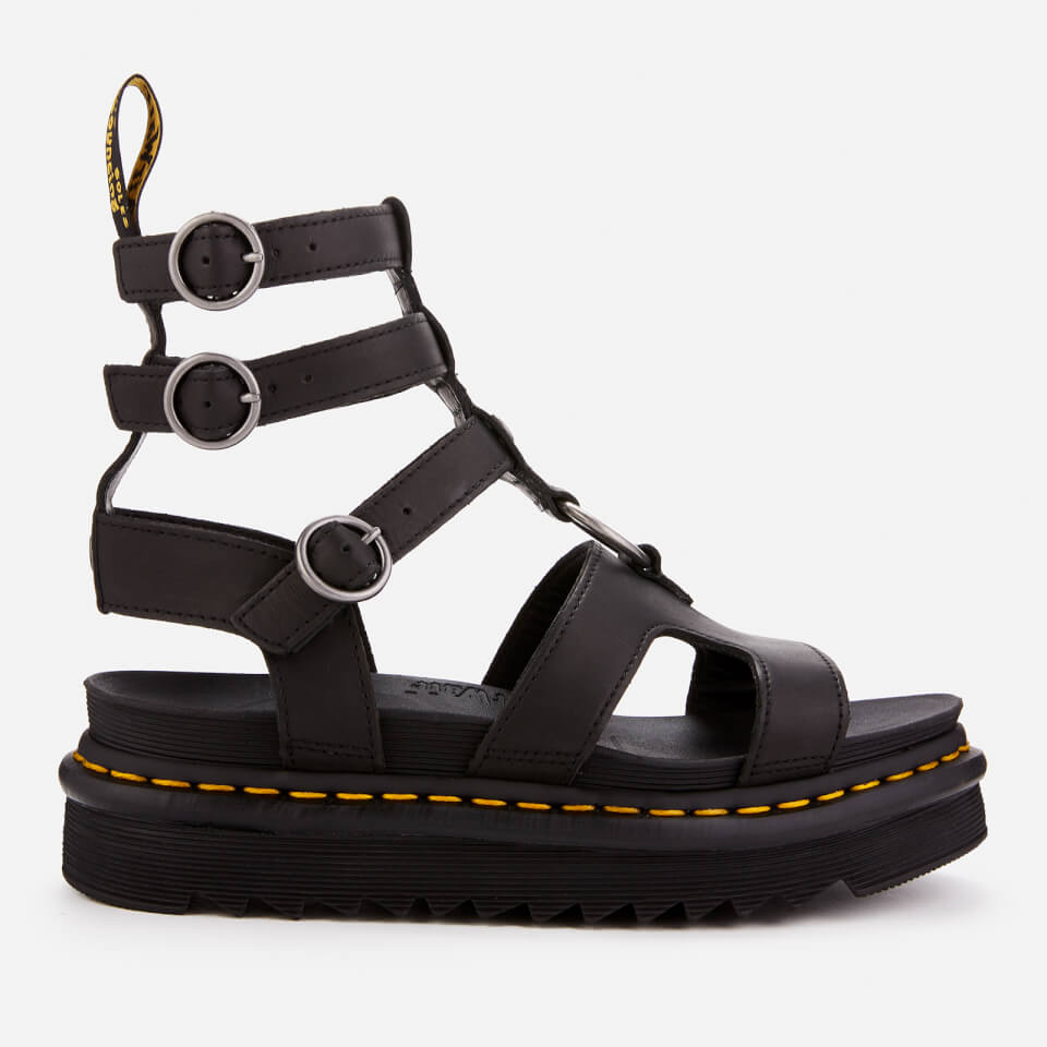 Dr. Martens Women's Adaira Leather Gladiator Sandals - Black | FREE UK ...