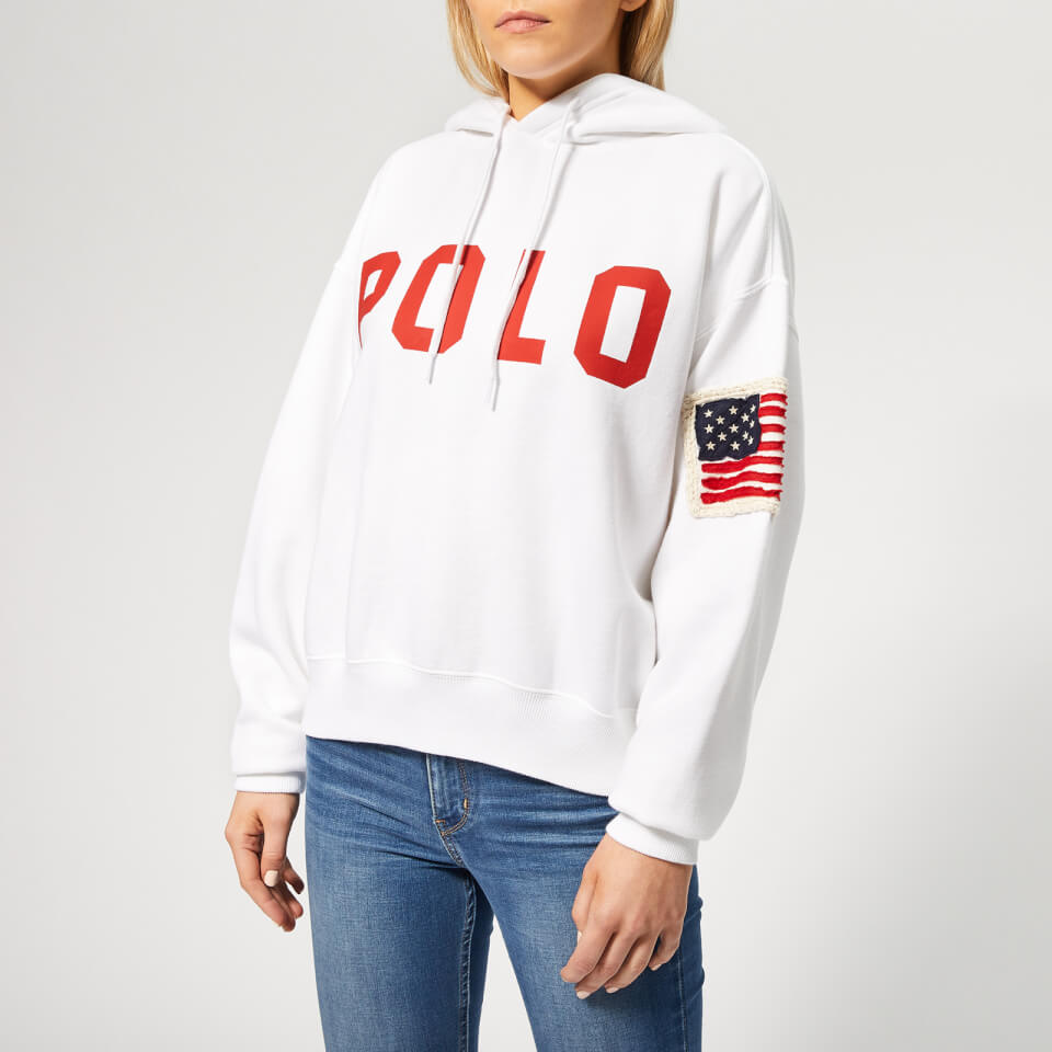 Womens white ralph lauren hoodie Clearance