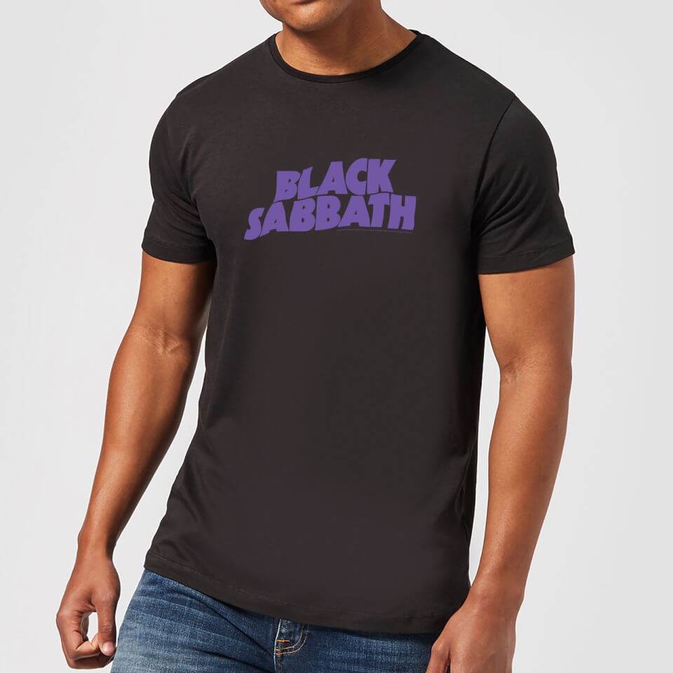 Black Sabbath Purple Logo Men S Black T Shirt