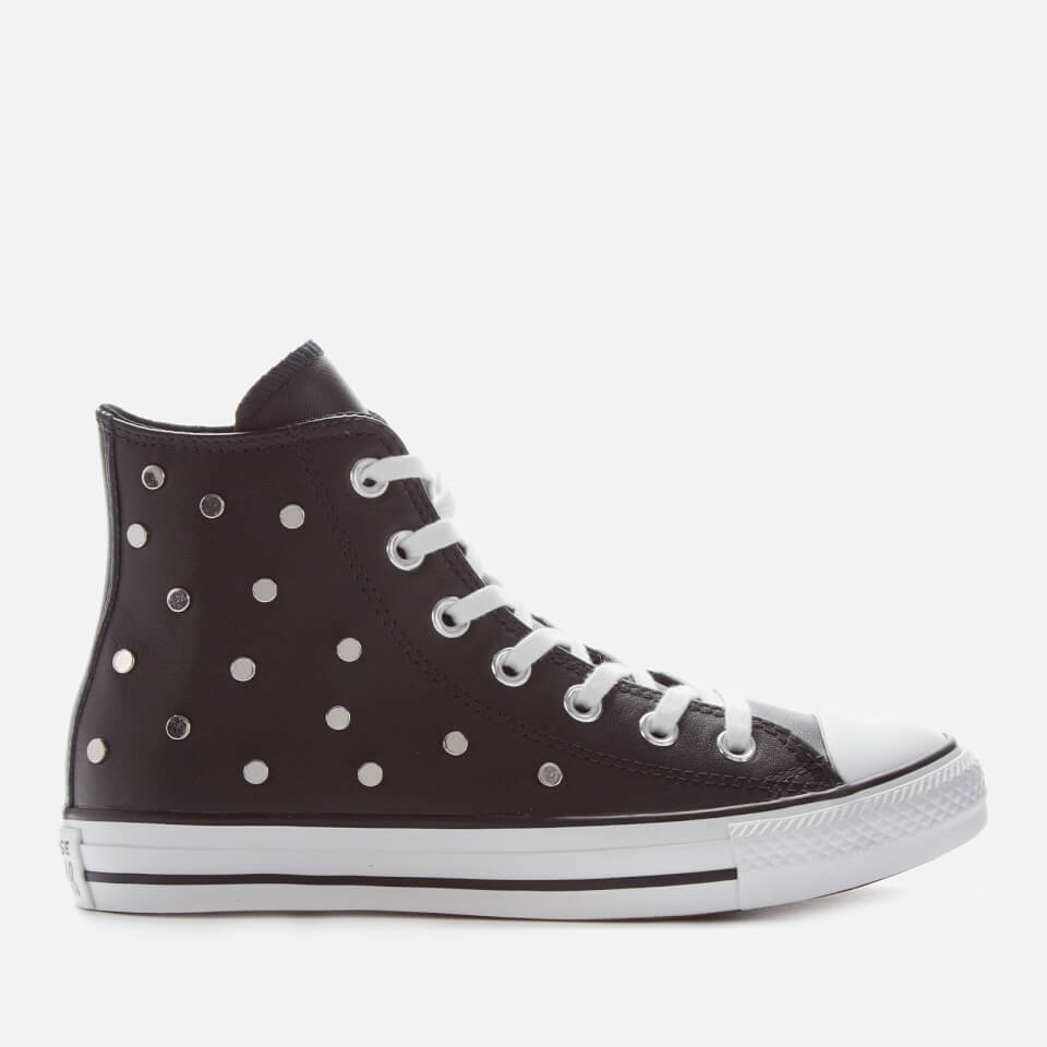 white studded converse high tops