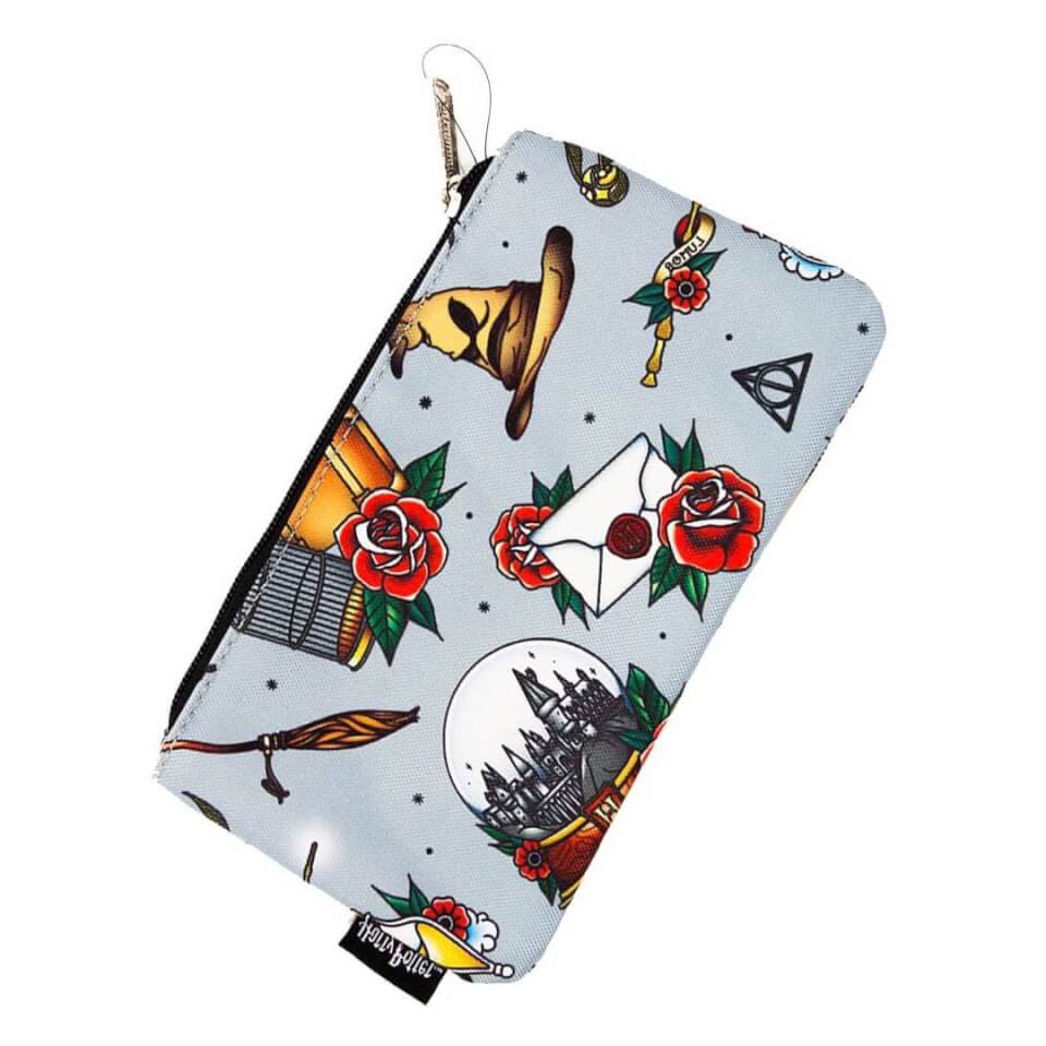 Loungefly Harry Potter Relics Tattoo Aop Pouch Pop In A Box Us
