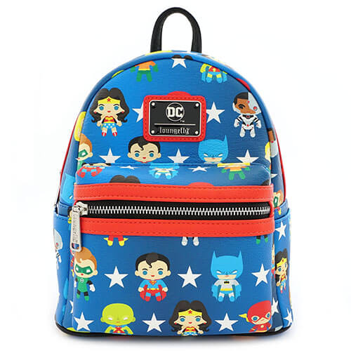 Loungefly Dc Justice League Chibi Characters Backpack Pop In A
