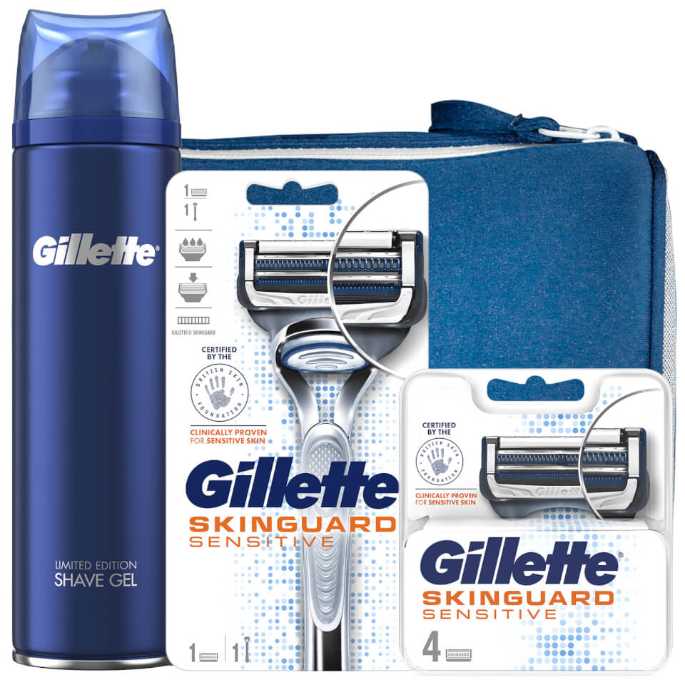 Gillette SkinGuard Shaving Kit with Wash Bag Gillette UK