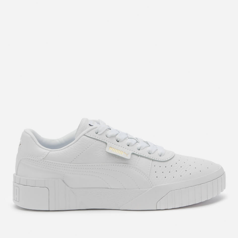 puma white & black cali leather trainers
