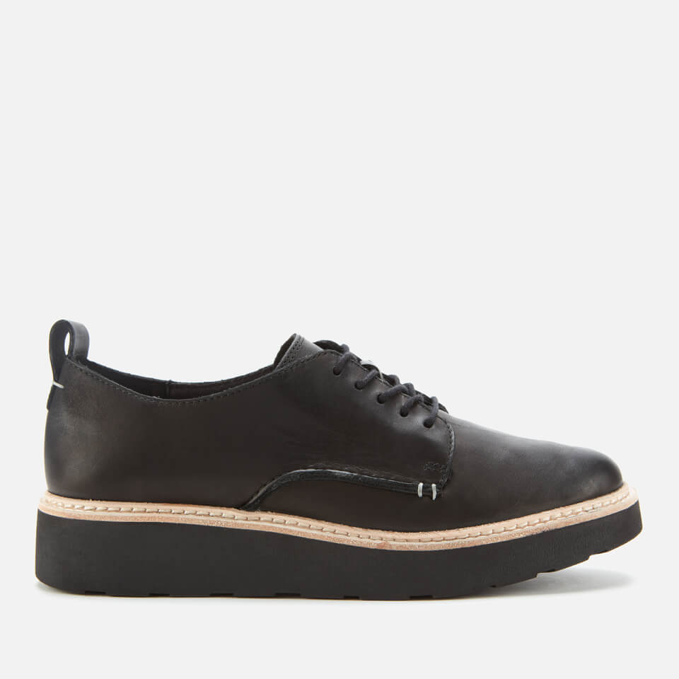 Clarks Women's Trace Walk Leather Shoes - Black | FREE UK Delivery ...