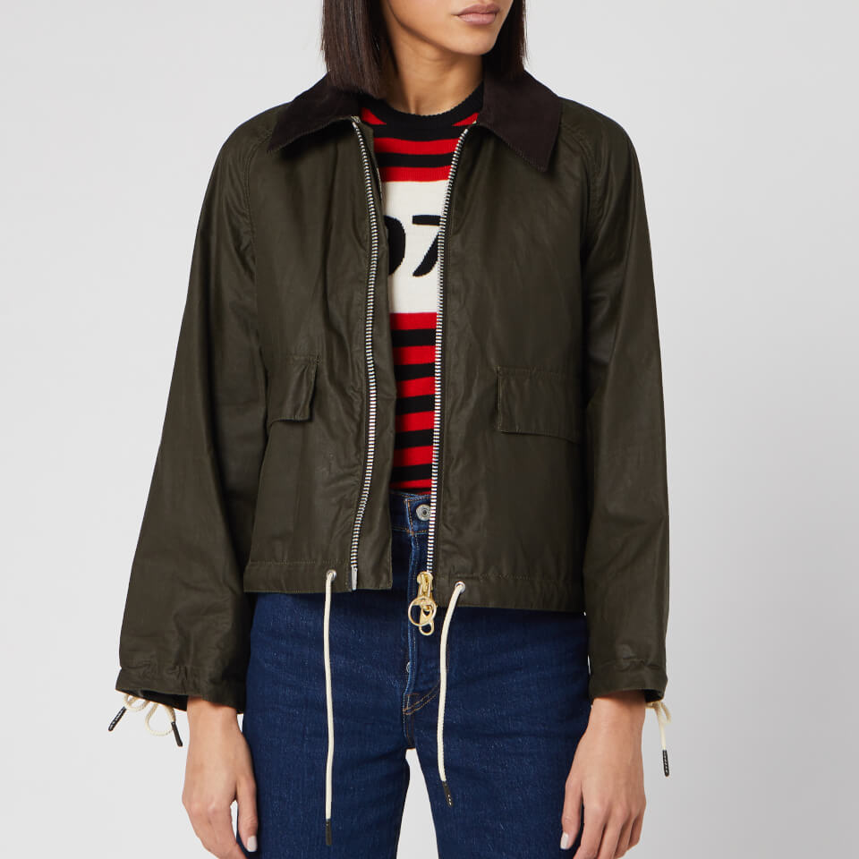 Barbour X Alexa Chung Women's Margot Wax Jacket Archive Olive Free