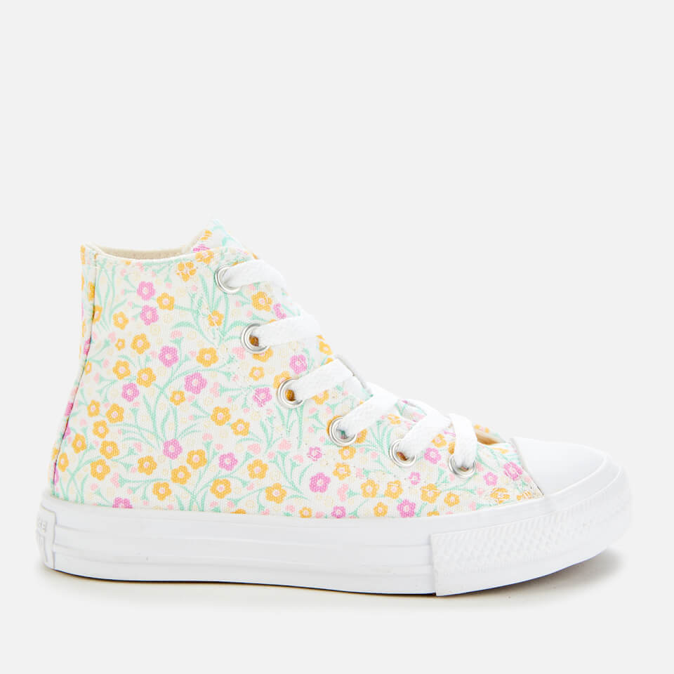 Converse Kids' Chuck Taylor All Star Floral Hi-Top Trainers - White ...