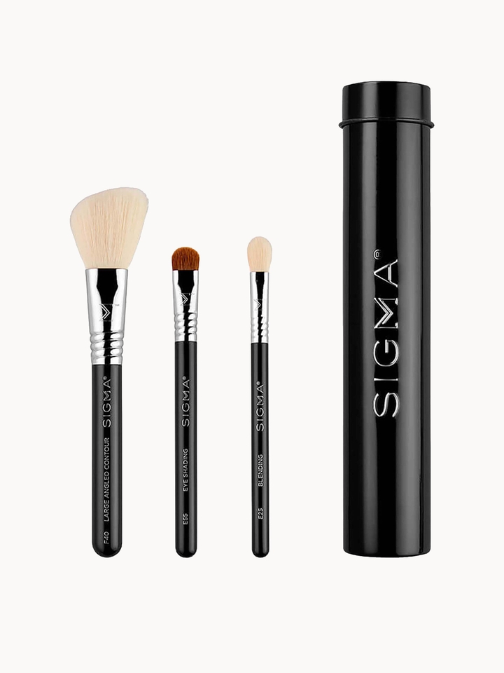 Sigma Beauty Essential Trio Brush Set - Black
