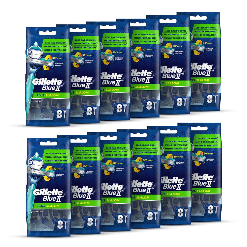 Gillette Blue II Disposable Razors for Men (96 Pack) Gillette UK