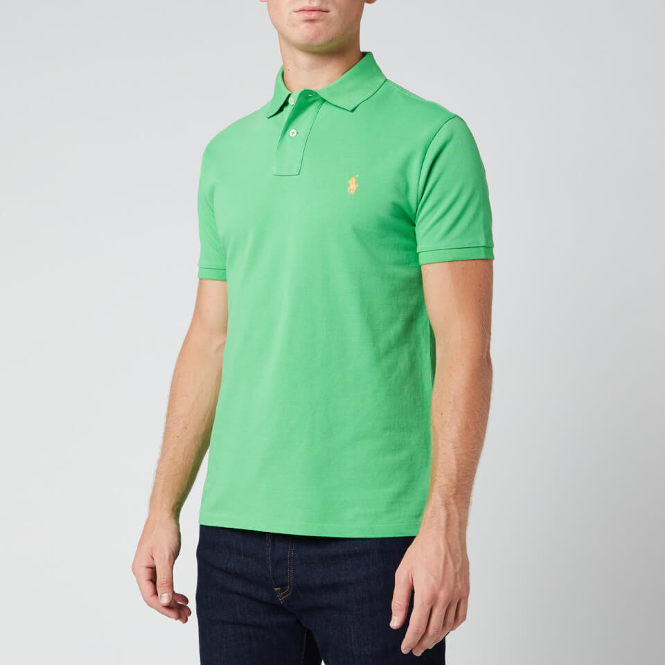 Polo Ralph Lauren Men's Slim Fit Mesh Polo Shirt - Neon Green - Free UK ...