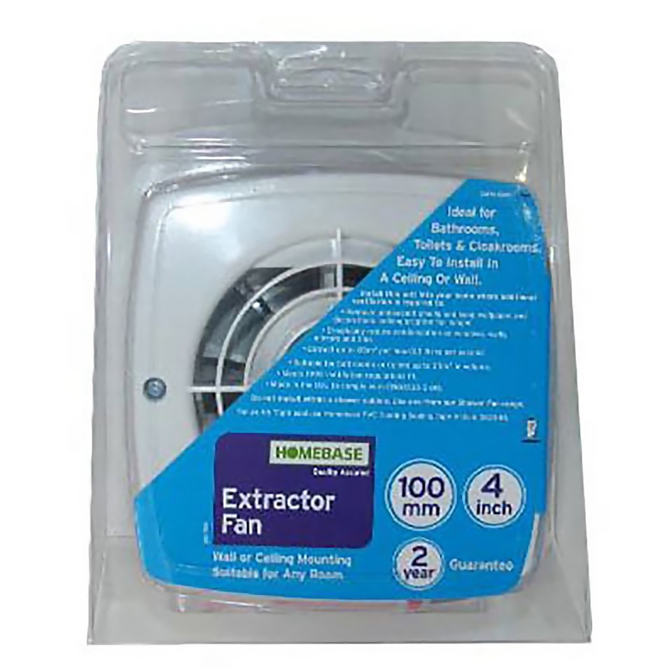 Standard Extractor Fan 100m White Homebase