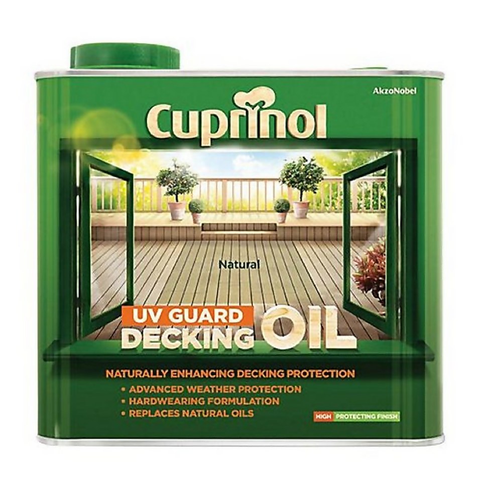 Cuprinol UV Guard Decking Oil Natural 2.5L Homebase