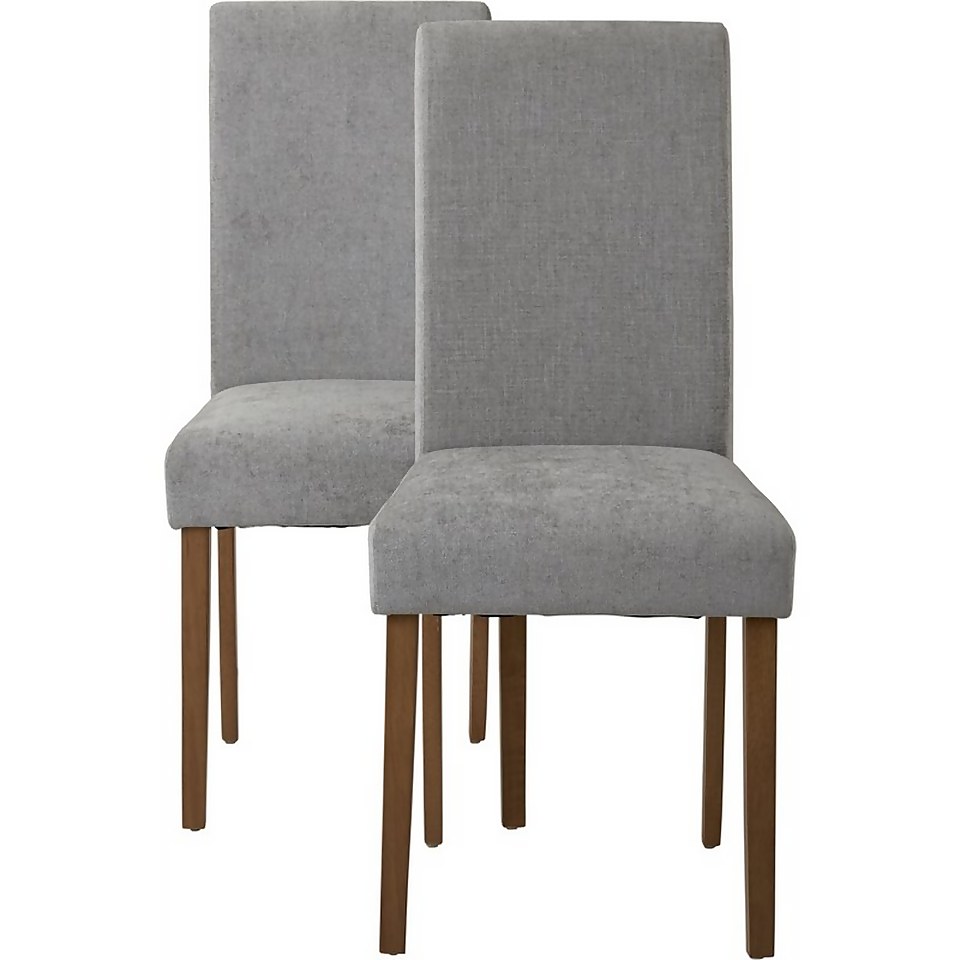 Diva Dining Chairs Set of 2 Grey Homebase