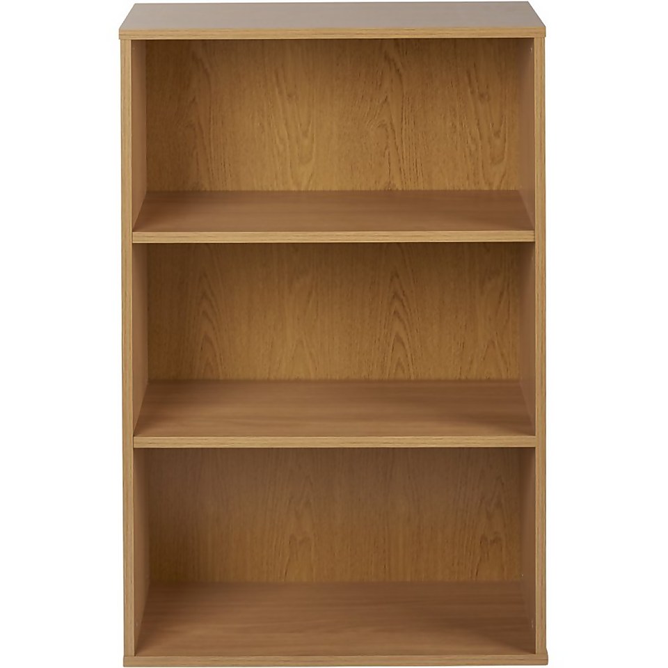 3 Tier Bookcase Oak Homebase