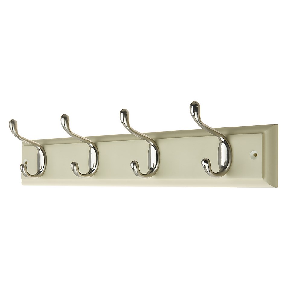 Heavy Duty Hat & Coat Hook 4 Hooks Homebase