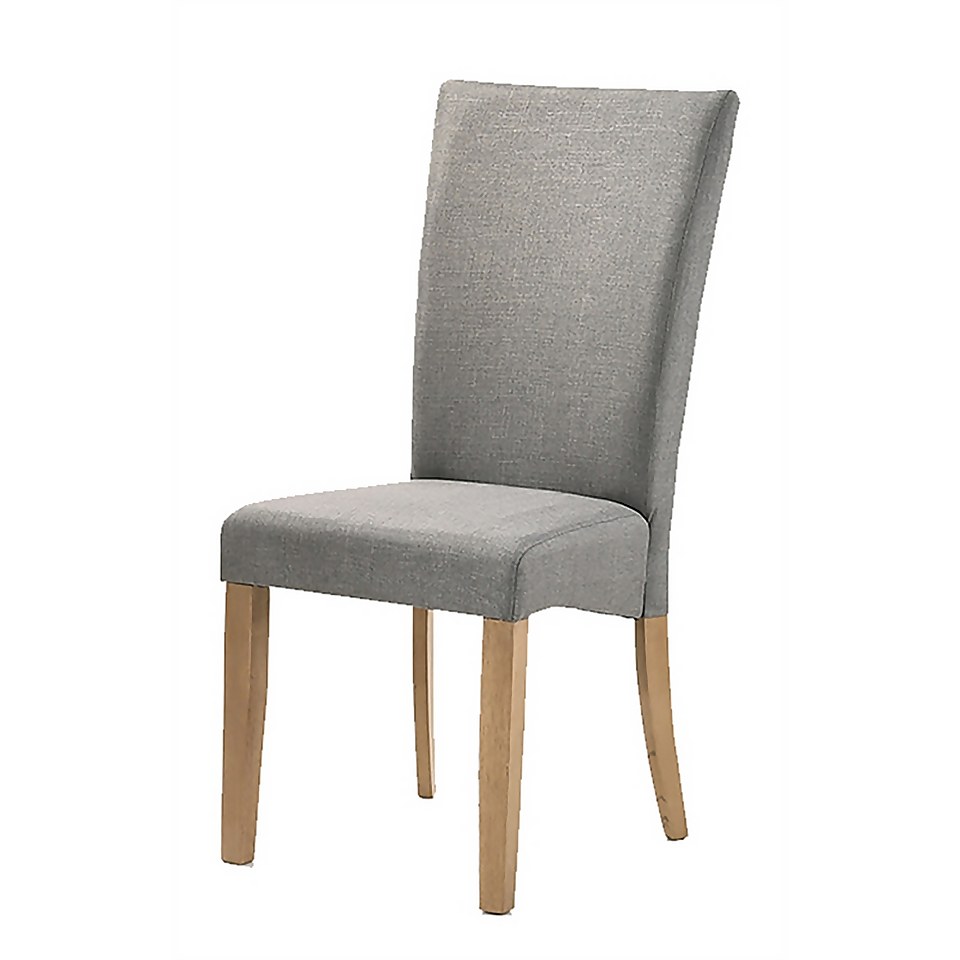 Ashton Dining Chair Grey Set of 2 Homebase