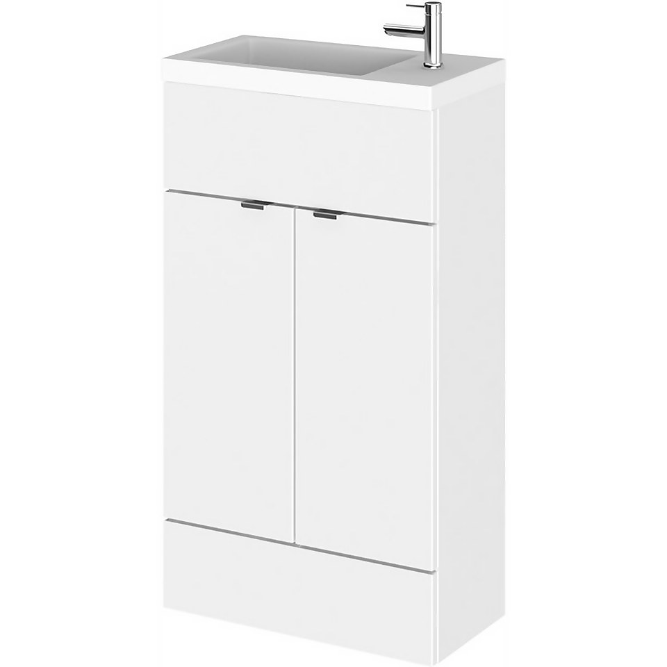 Balterley Dynamic 500mm Compact Vanity Unit with Basin Gloss White