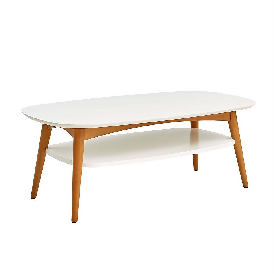 Nordic Coffee Table with Shelf Homebase